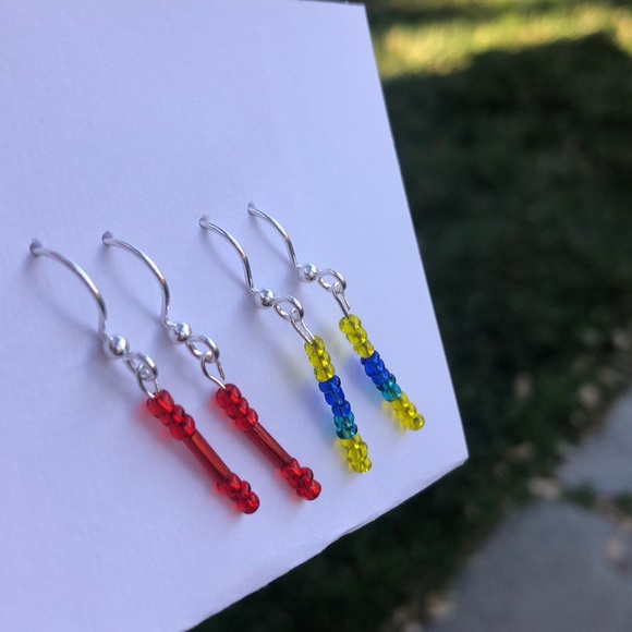 HP Handmade Little Mermaid Earrings Set of 3 Pairs - Picture 5 of 5